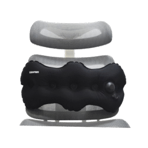 Inflatable Lumbar Support Pillow with Built-in Pump – Adjustable Lower Back Cushion for Office Chair, Car, Travel – Compact, Ergonomic & Portable Back Support
